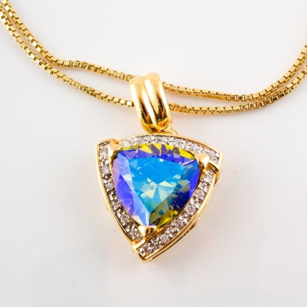 14kt Gold Over Solid Silver Certified Gemstoneand… - image 1